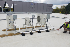 Carrier Ductless Splits and Packaged Rooftop Unit installed for an office facility in Wilmington, MA.
