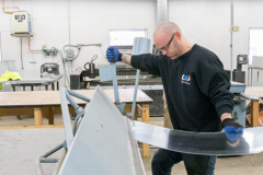 Sheet metal fabrication at our facility in Burlington, MA